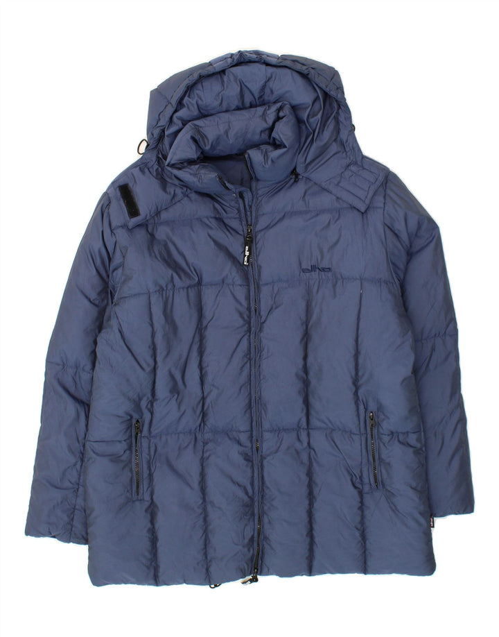 ELHO Womens Hooded Padded Jacket UK 20 2XL Navy Blue Polyamide Vintage Elho and Second-Hand Elho from Messina Hembry 