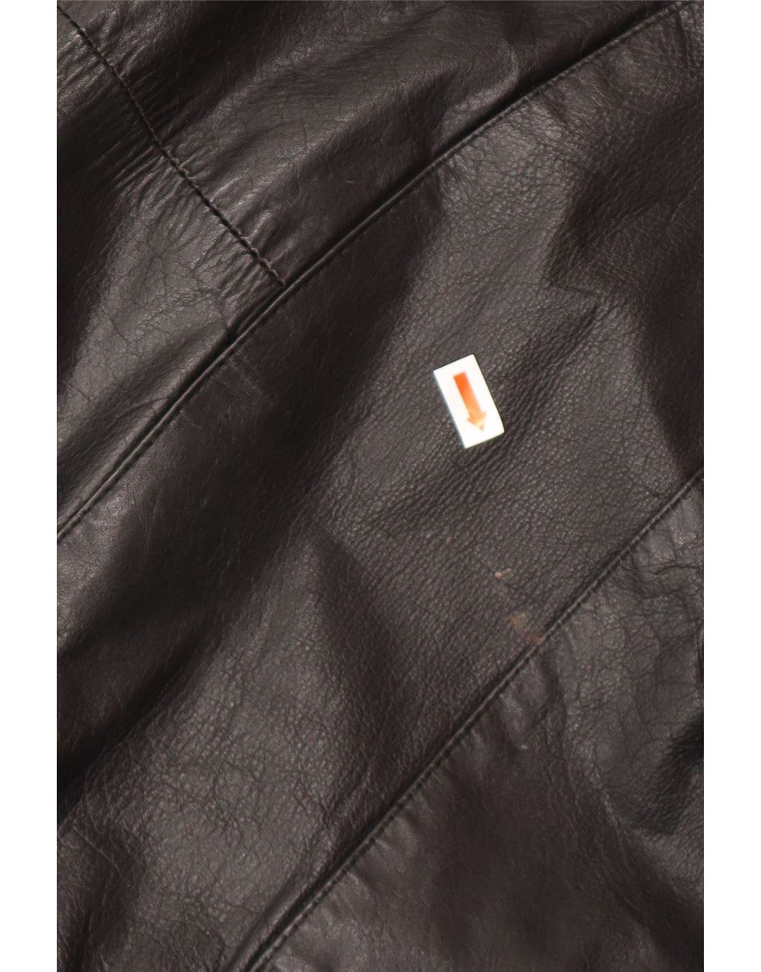 Cappotto in pelle oversize da donna VINTAGE UK 14 Pelle nera media