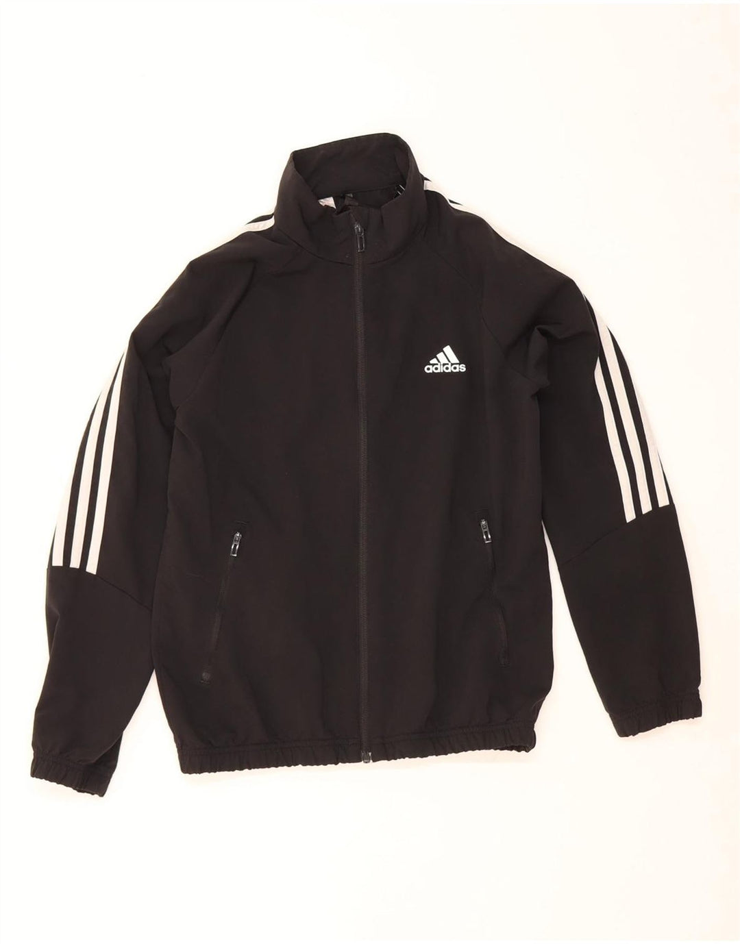 Giacca top della tuta da ragazzo ADIDAS 11-12 anni in poliestere nero