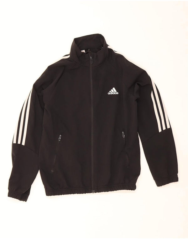 Giacca top della tuta da ragazzo ADIDAS 11-12 anni in poliestere nero