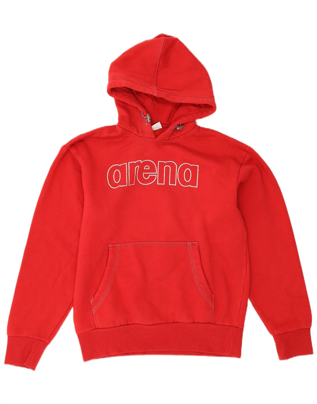Felpa con cappuccio grafica da uomo Arena piccola in cotone rosso