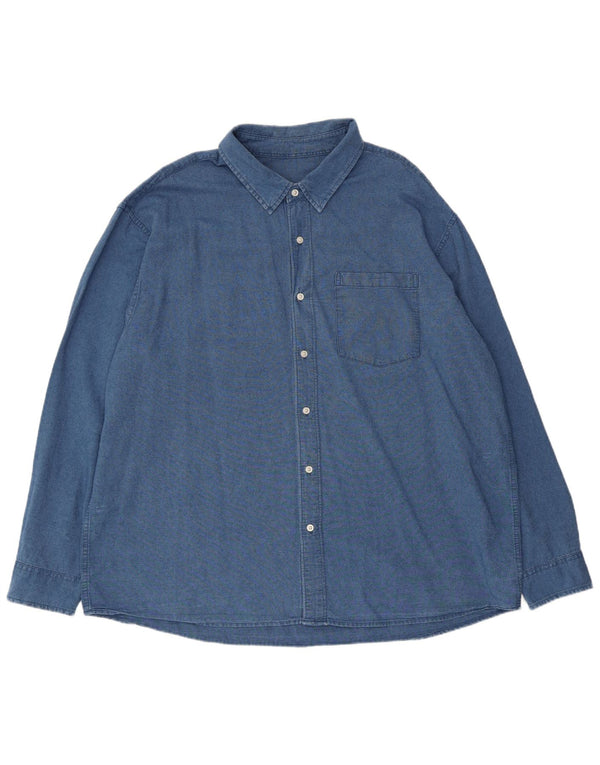 Camicia da uomo American Eagle 2XL in cotone blu