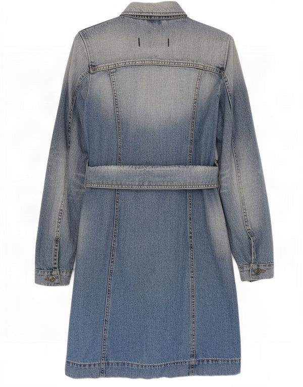 Cappotto in denim da donna Gas UK 10 piccolo cotone blu
