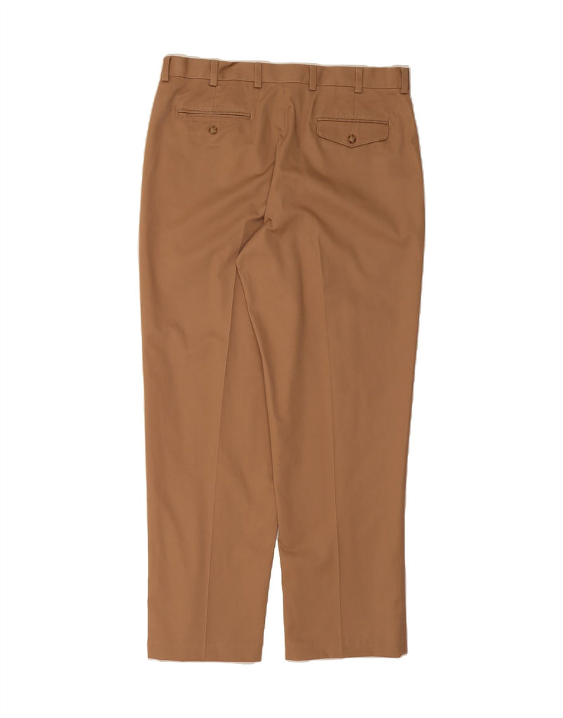 L.L.BEAN Mens Straight Chino Trousers W37 L33 Brown Cotton Vintage L.L.Bean and Second-Hand L.L.Bean from Messina Hembry 