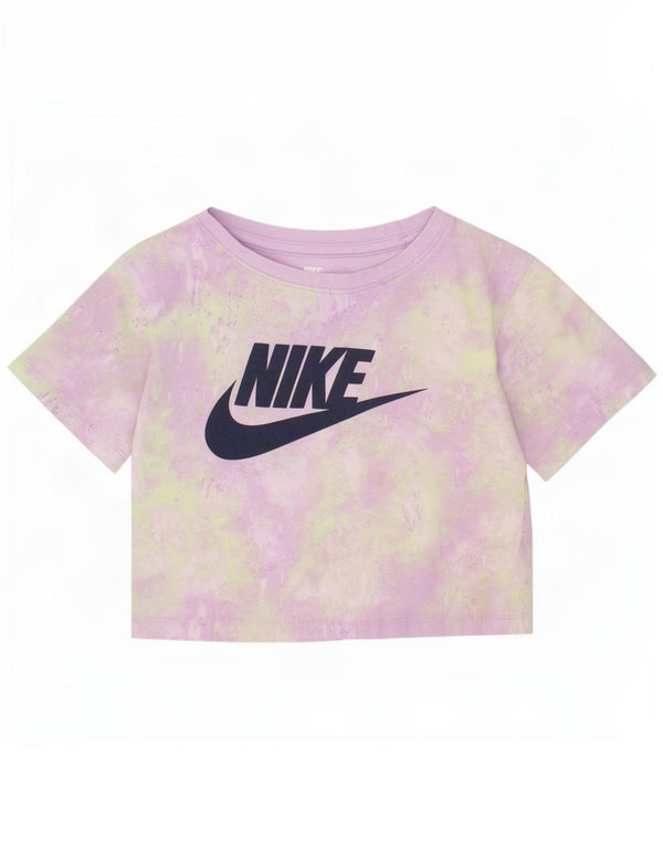 Maglietta grafica per ragazze Nike Top 3-4 anni XS viola tie dye