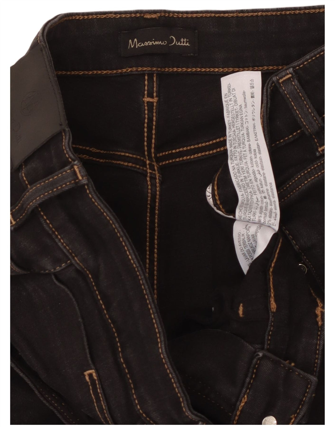 MASSIMO DUTTI Jeans bootcut da donna EU 42 Large W32 L32 Cotone nero