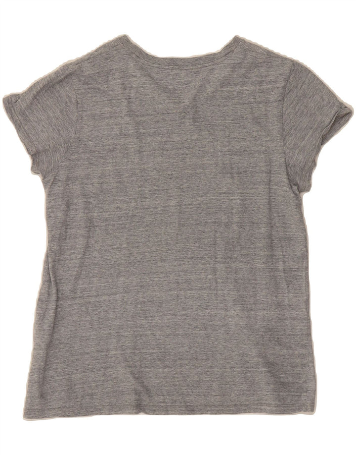 LEVI'S Womens Graphic T-Shirt Top UK 14 Medium Grey Flecked Cotton Vintage Levi's and Second-Hand Levi's from Messina Hembry 