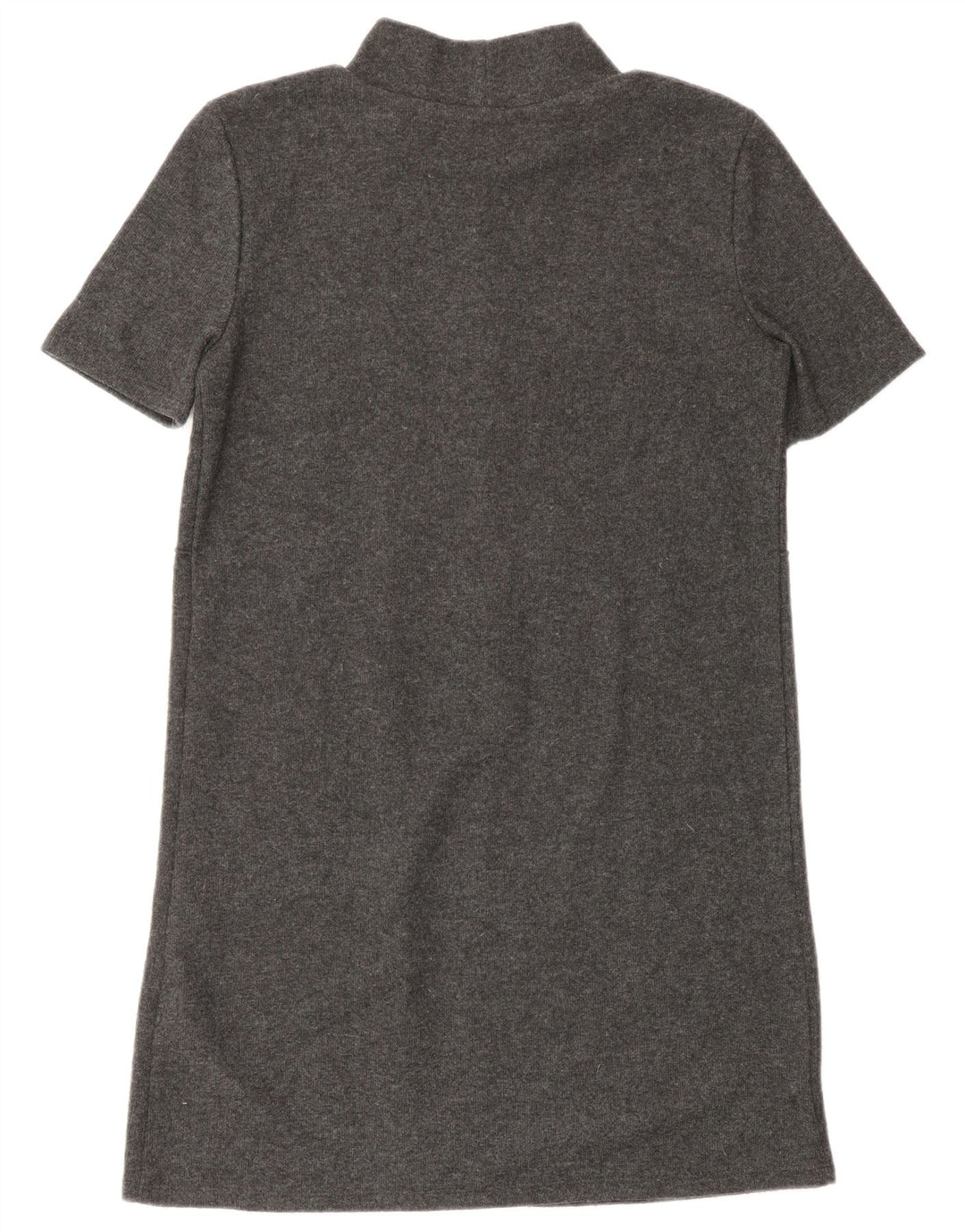 Abito maglione a maniche corte da donna Zara UK 10 piccolo poliestere grigio