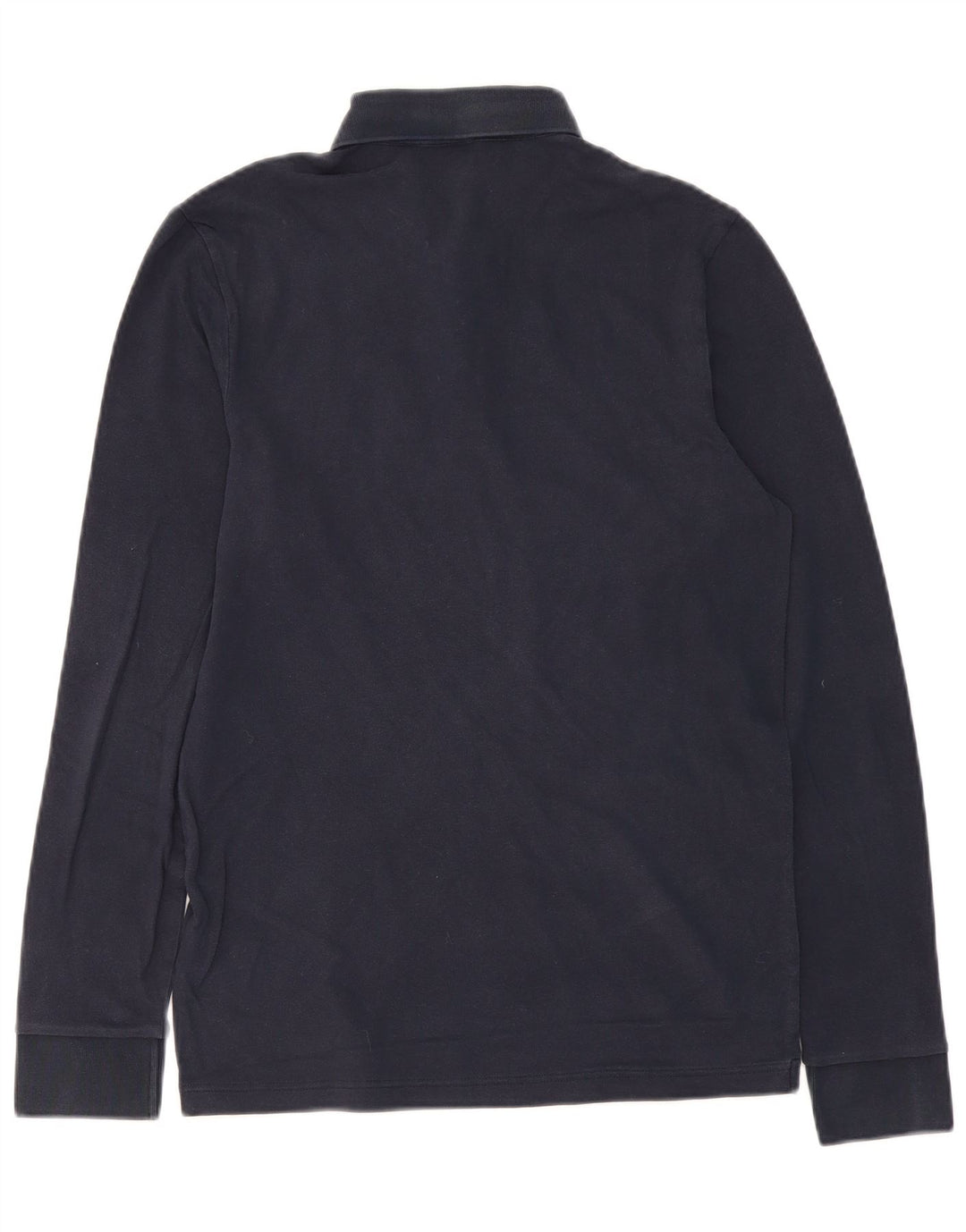 Polo HUGO BOSS da uomo slim fit a maniche lunghe in cotone blu navy medio