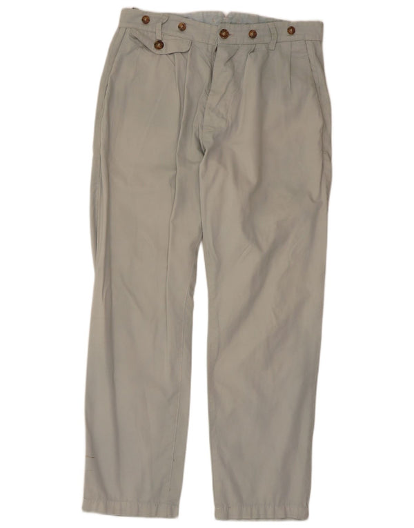 Pantaloni chino vintage da uomo con pegged IT 44 XS W30 L27 Cotone grigio