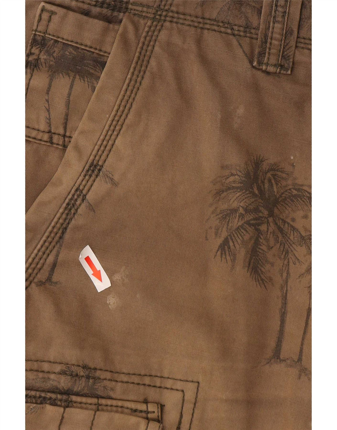 Pantaloncini cargo da uomo Fat Face W34 grande cotone floreale marrone