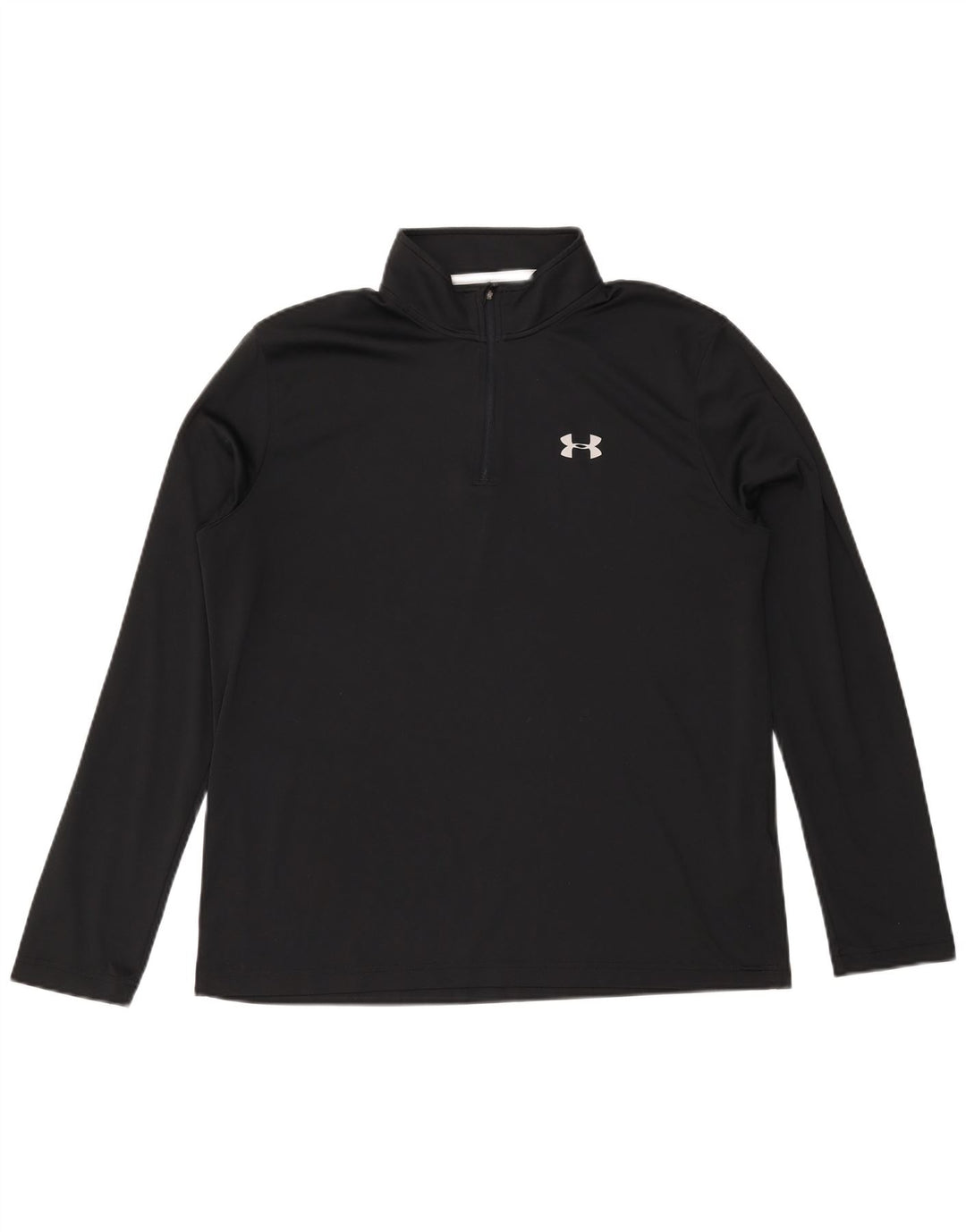 Under Armour Uomo Heat Gear Zip Collo Pullover Tuta Top Grande Nero