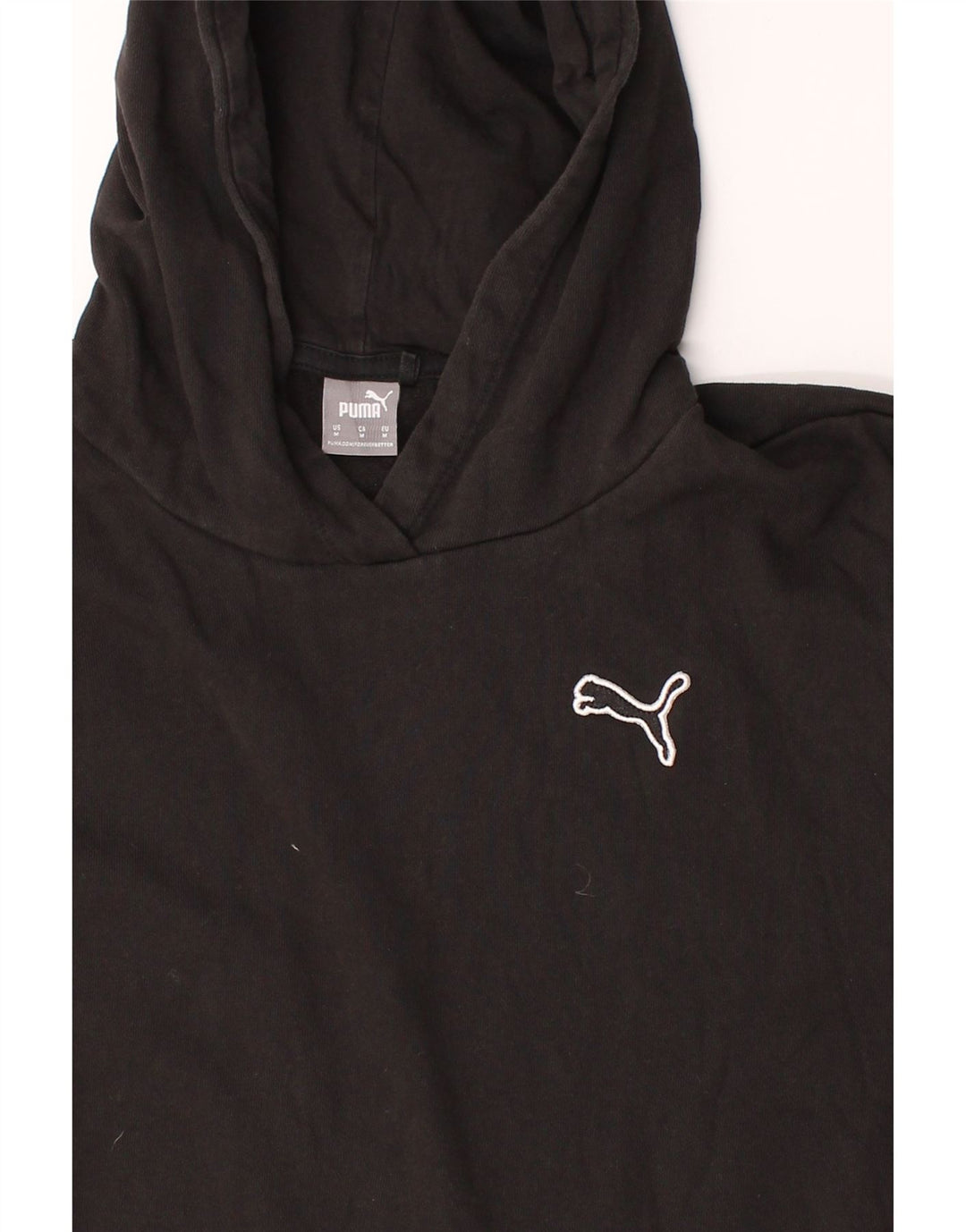 PUMA Womens Hoodie Jumper UK 14 Medium Black Cotton Vintage Puma and Second-Hand Puma from Messina Hembry 