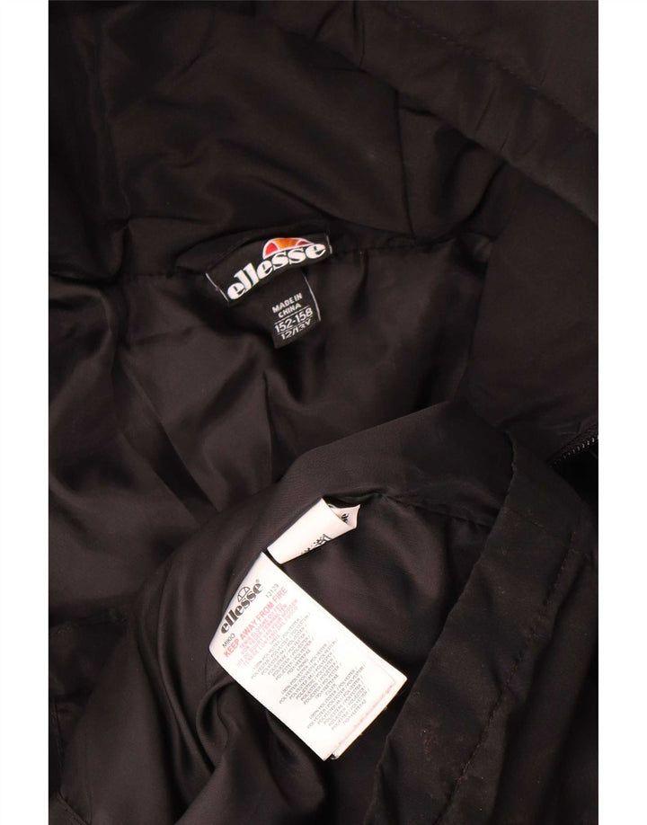 Giacca imbottita con cappuccio Ellesse da bambino 12-13 anni in poliestere nero