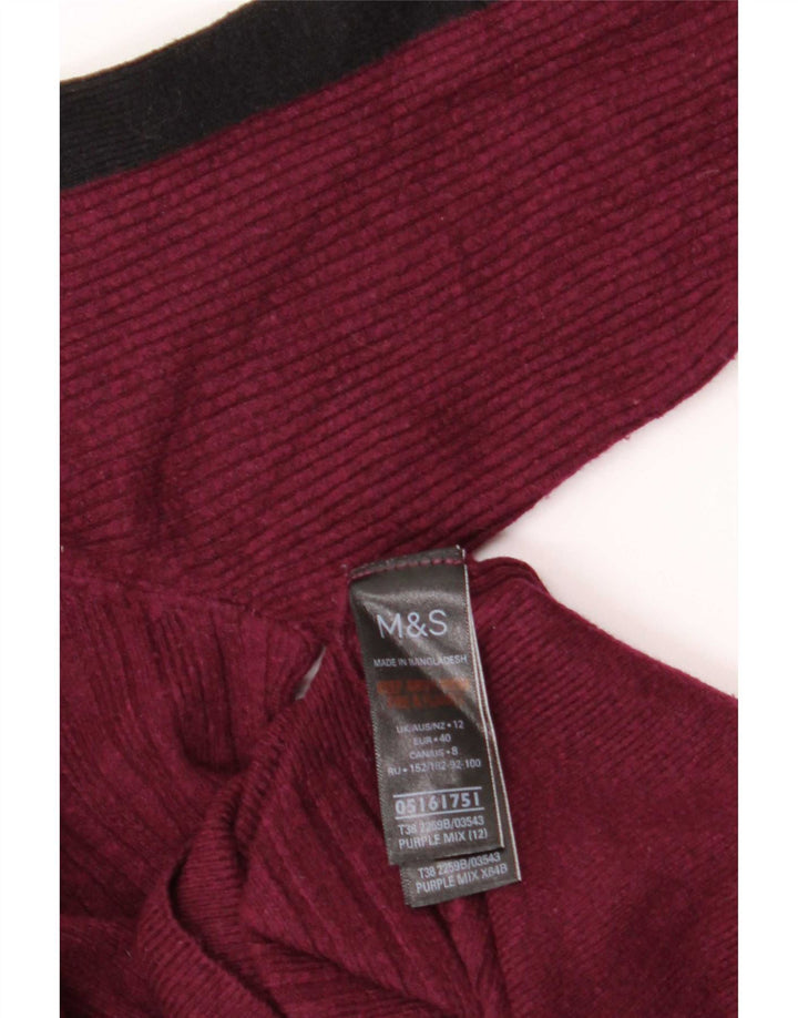 Maglione maglione a collo alto da donna Marks & Spencer UK 12 Viola medio