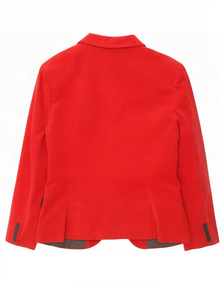Giacca blazer in velluto a coste a 1 bottone da donna Zara UK 18 XL rossa