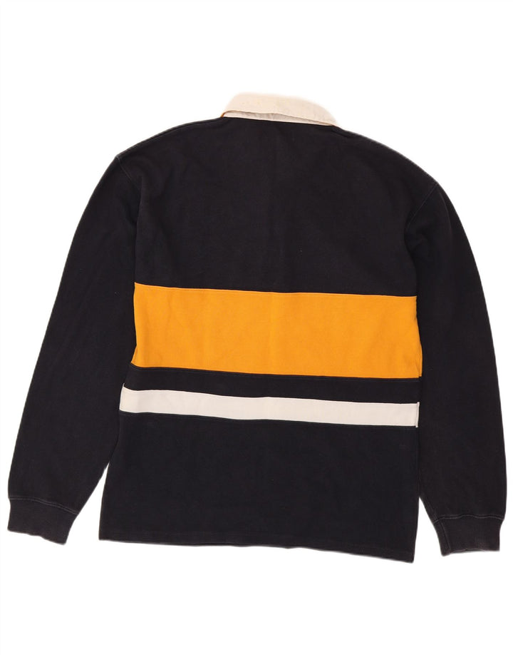 Polo da rugby da uomo a maniche lunghe KAPPA XL color block blu navy