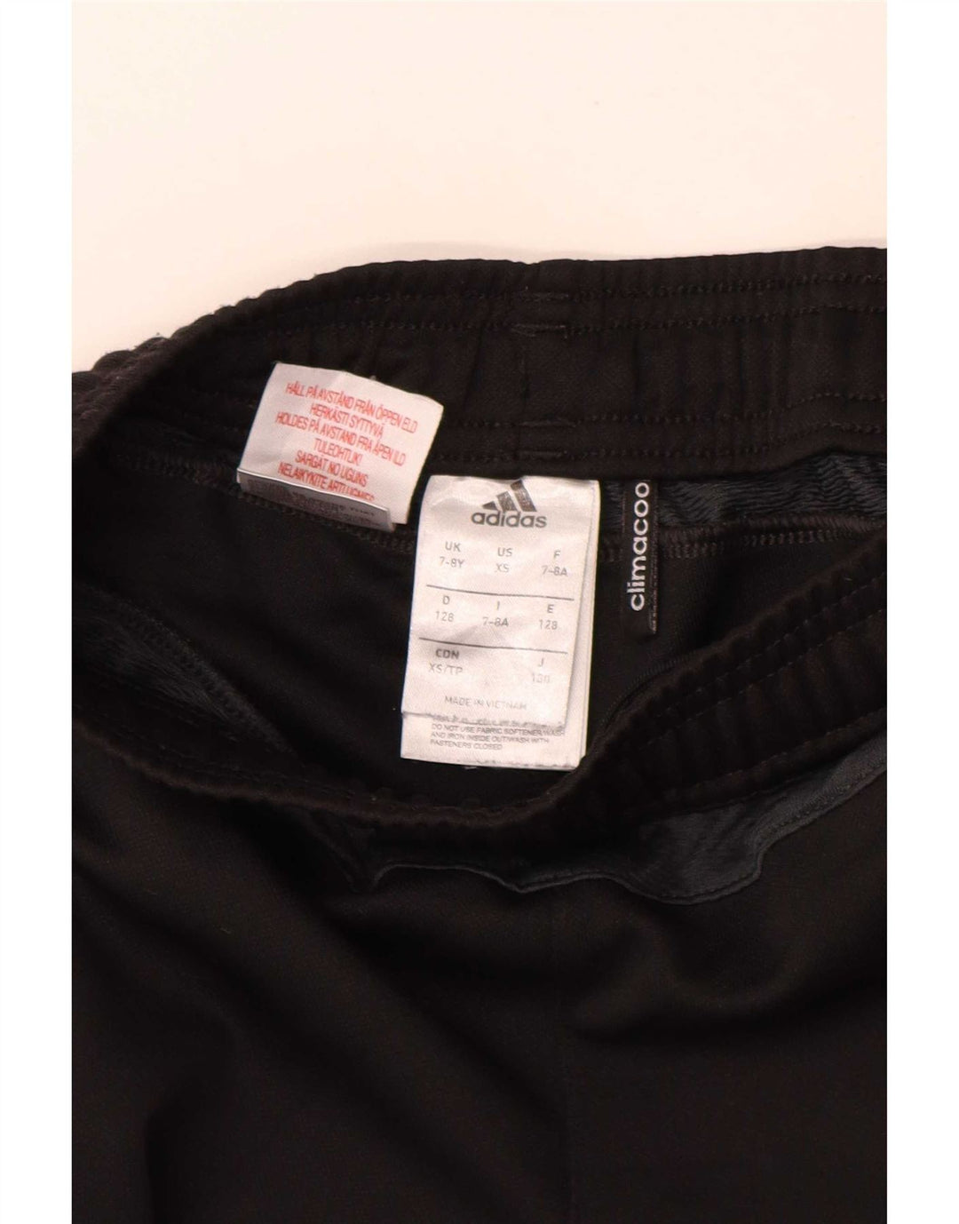 Pantaloni della tuta Adidas Climacool da ragazzo 7-8 anni in poliestere nero