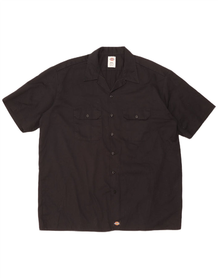 DICKIES Camicia a maniche corte da uomo 2XL Poliestere nero