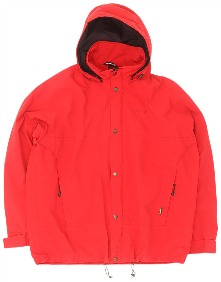 Giacca antipioggia da uomo con cappuccio Aesse IT 60 5XL Rossa