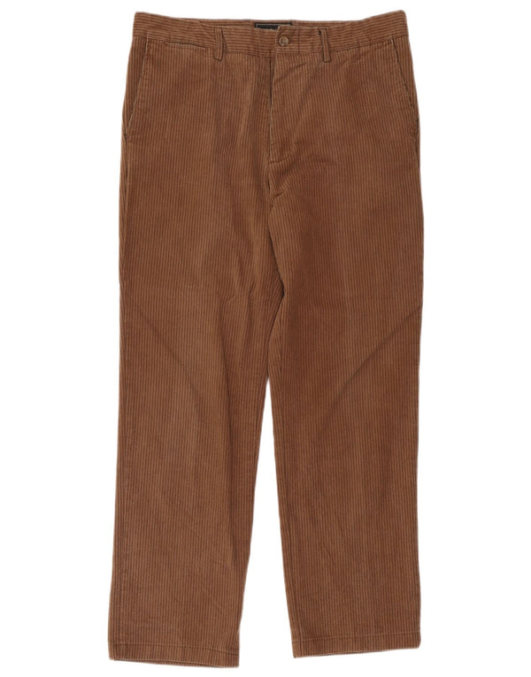 Pantaloni chino dritti da uomo Marlboro Classics W34 L29 Gessato marrone
