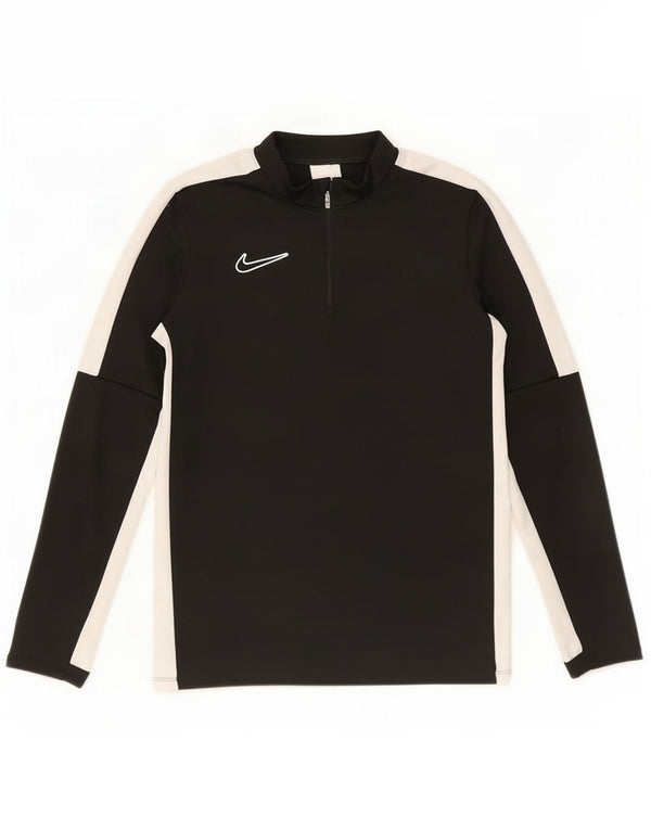 Top della tuta pullover Nike da ragazzo Dri Fit 12-13 anni Large Nera