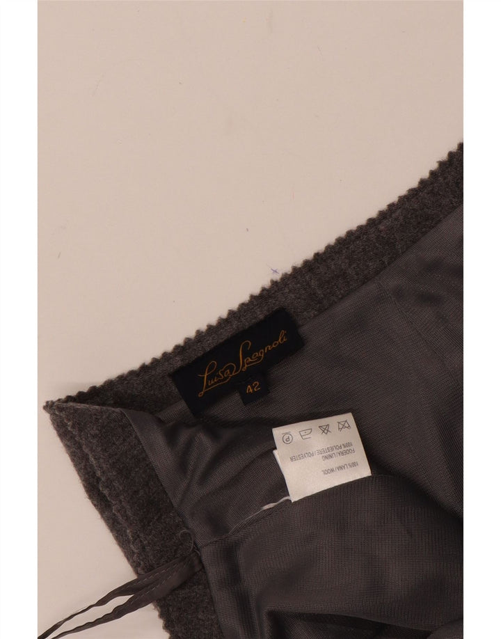 LUISA SPAGNOLI Gonna Tubino Donna IT 42 Media W28 Grigio Lana