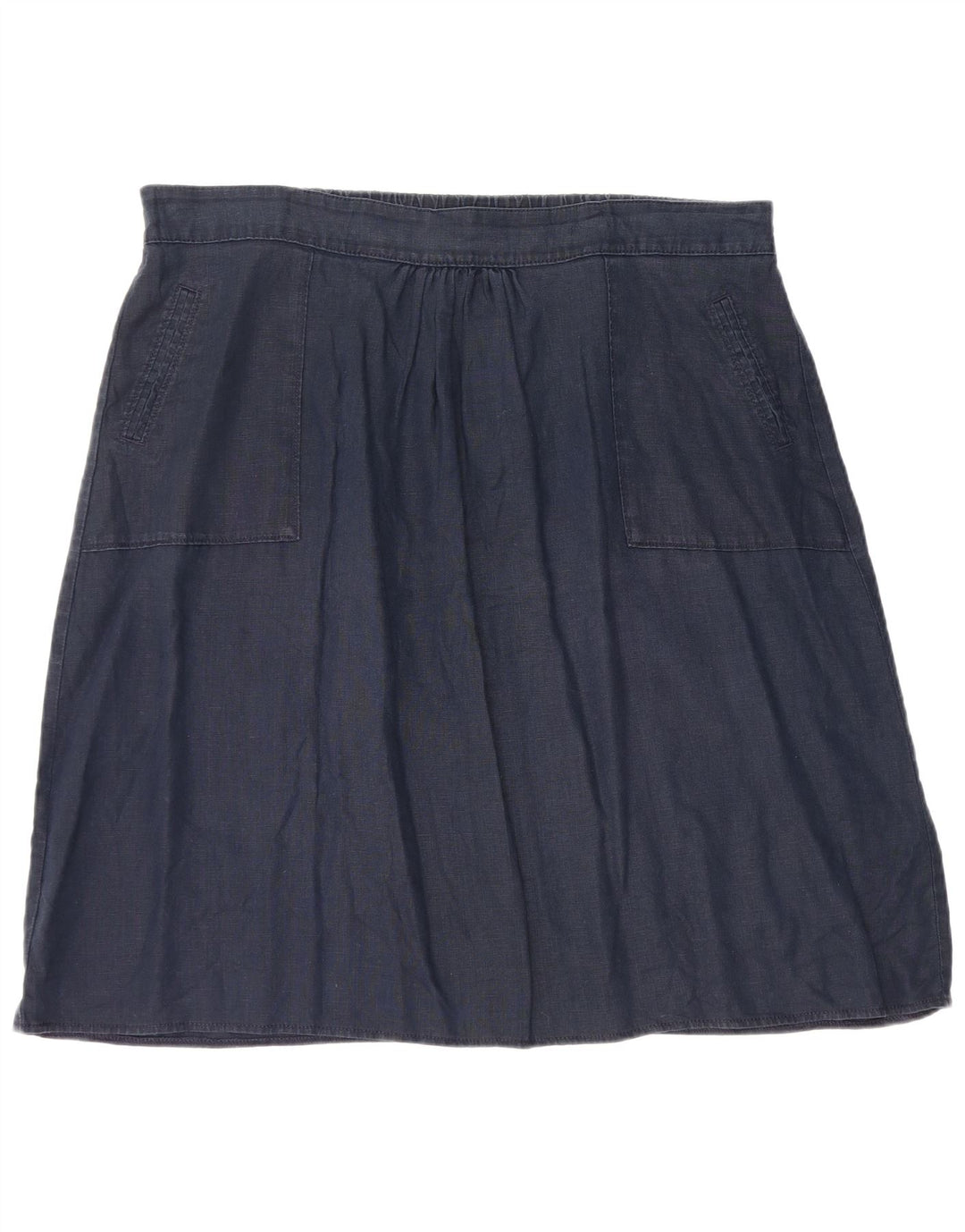 Gonna a trapezio da donna Marks & Spencer W40 2XL Lino blu navy