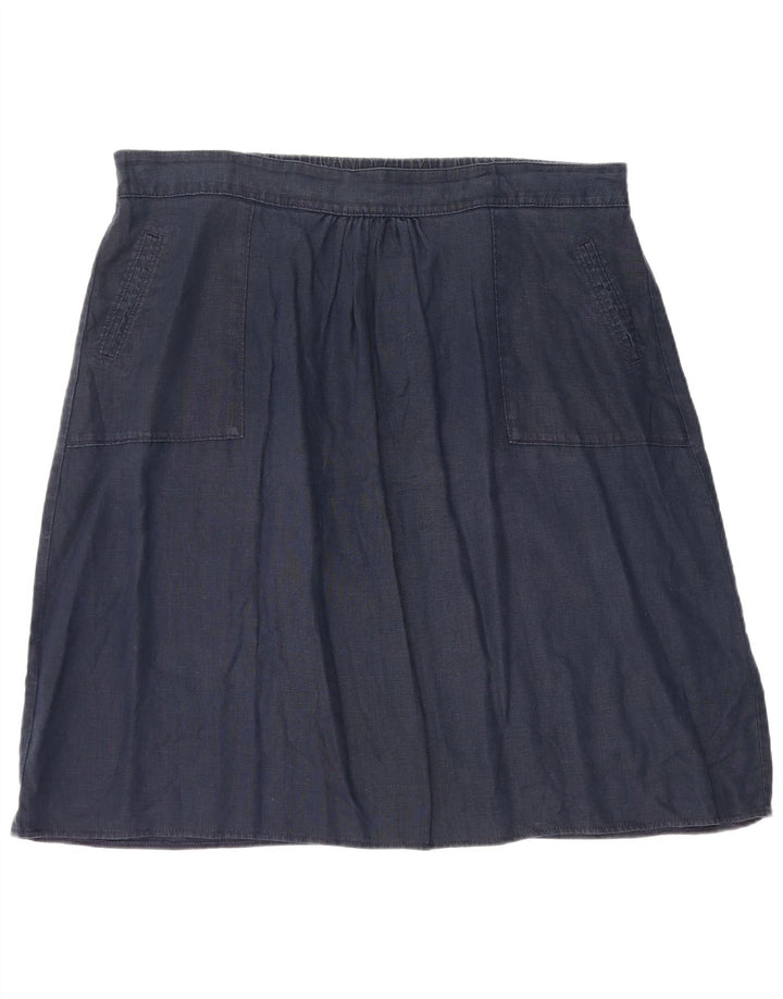 Gonna a trapezio da donna Marks & Spencer W40 2XL Lino blu navy