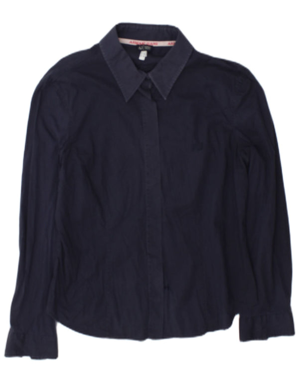 Camicia Armani Donna Large in cotone Blu Navy