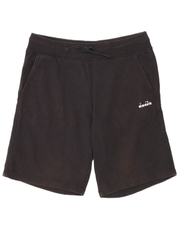 Pantaloncini sportivi da uomo Diadora Large neri in cotone