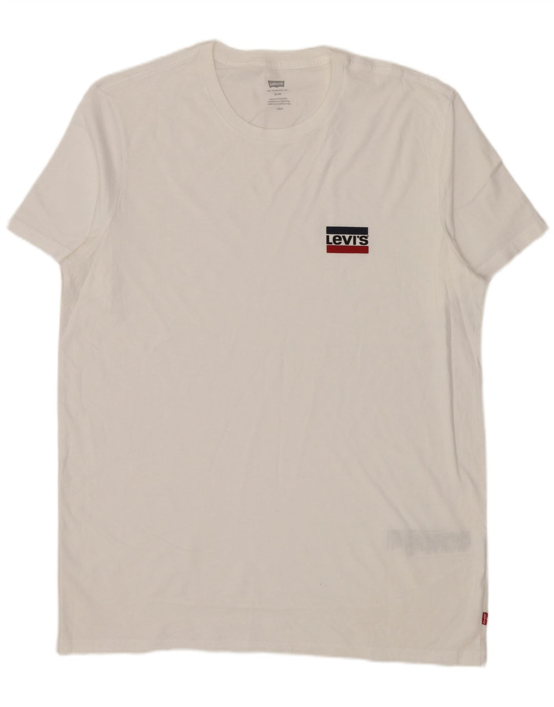 T-shirt slim da uomo Levi's Top grande in cotone bianco