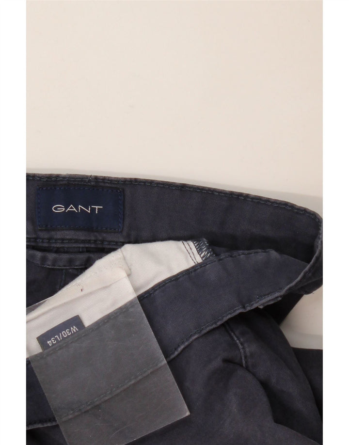 Pantaloni casual slim da uomo Gant W30 L34 Blu Navy