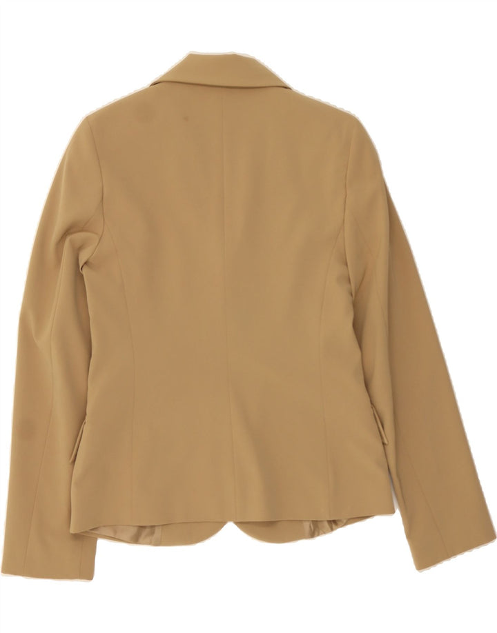 BENETTON Womens 3 Button Blazer Jacket IT 42 Medium Beige Polyester Vintage Benetton and Second-Hand Benetton from Messina Hembry 