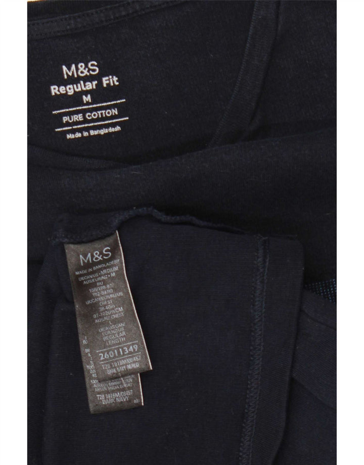 Maglietta da donna Marks & Spencer Top UK 14 Medium Navy Blue Striped