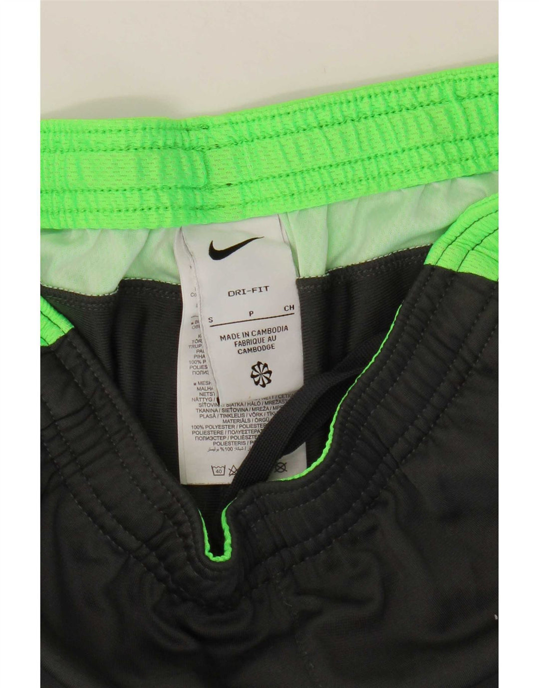 Pantaloni da tuta Nike Dri Fit da uomo, piccoli, in poliestere color block grigio