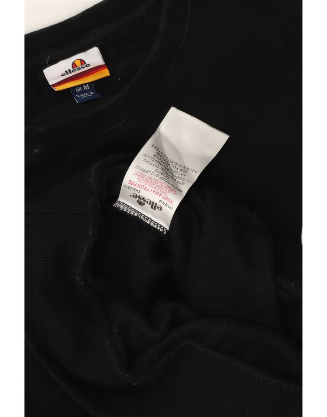 Felpa da uomo Ellesse Maglione medio cotone nero