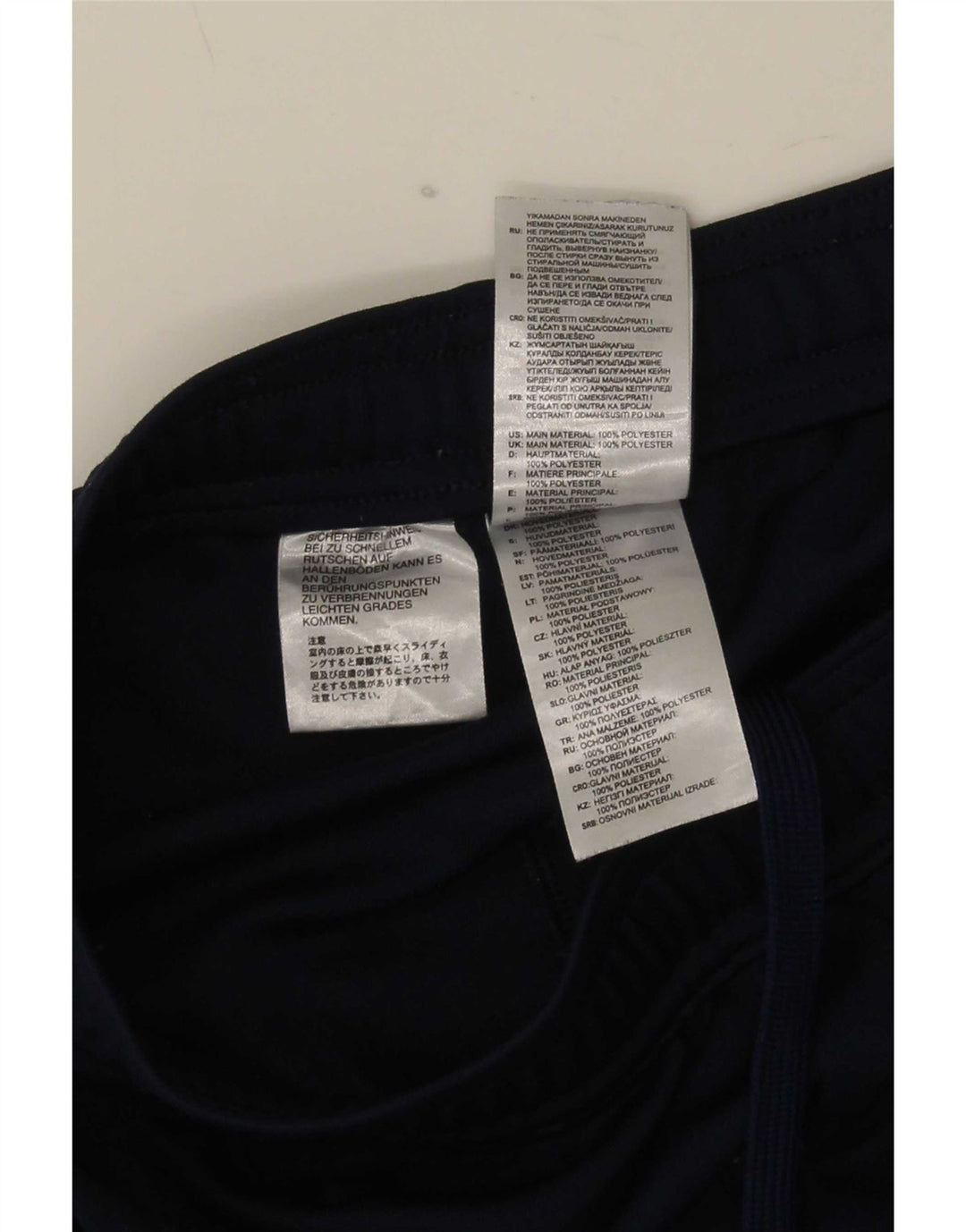 Pantaloni da tuta Adidas Climalite da uomo piccoli in poliestere blu navy