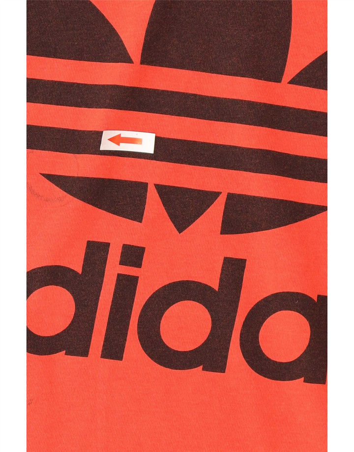 T-shirt grafica da uomo Adidas Top grande in cotone rosso