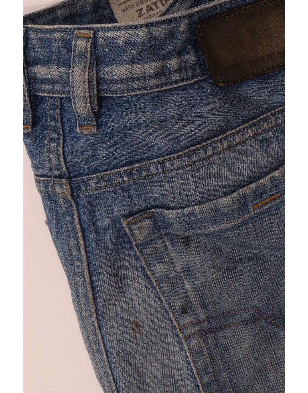 Diesel Jeans Zatiny Regular Bootcut da Uomo W30 L30 Cotone Blu