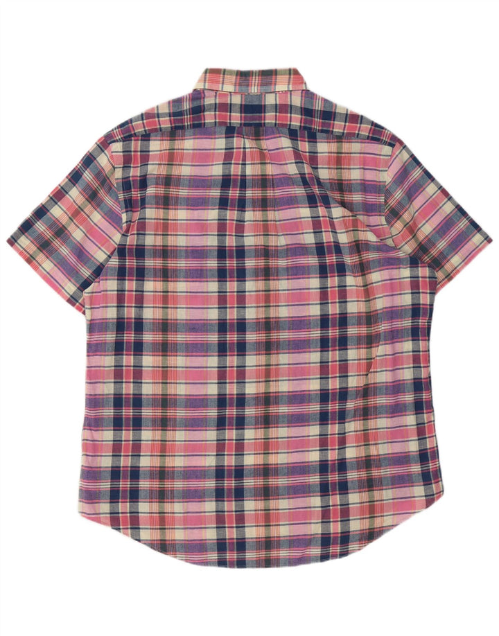 Camicia a maniche corte da uomo Ralph Lauren grande cotone a quadri multicolore