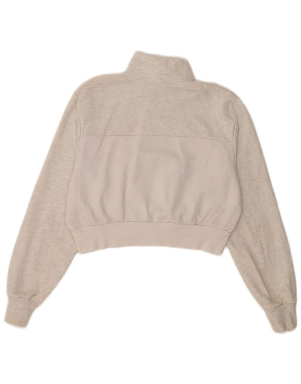 Ellesse, felpa corta oversize da donna, maglione, UK 10, piccolo grigio