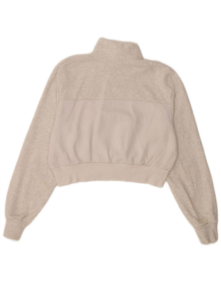 Ellesse, felpa corta oversize da donna, maglione, UK 10, piccolo grigio