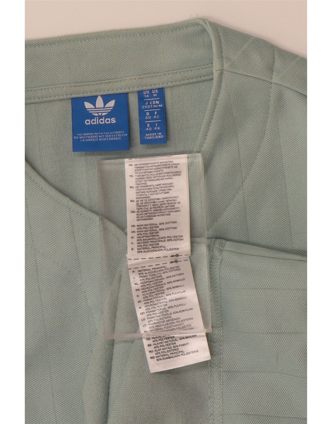 Camicia a maniche corte da donna ADIDAS UK 14 Cotone verde medio