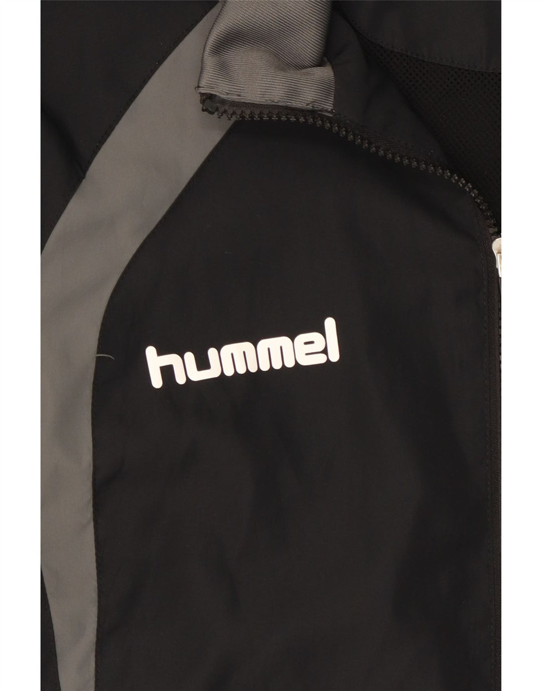 HUMMEL Mens Graphic Tracksuit Top Jacket Medium Black Colourblock Vintage Hummel and Second-Hand Hummel from Messina Hembry 