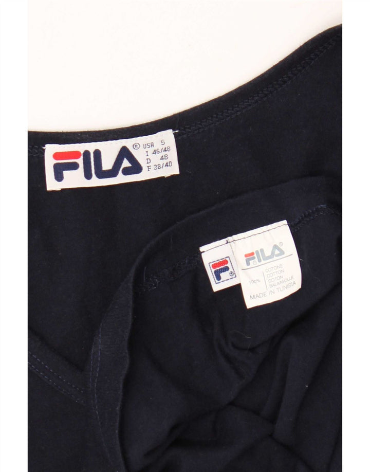 Canotta Fila da uomo piccola in cotone blu navy