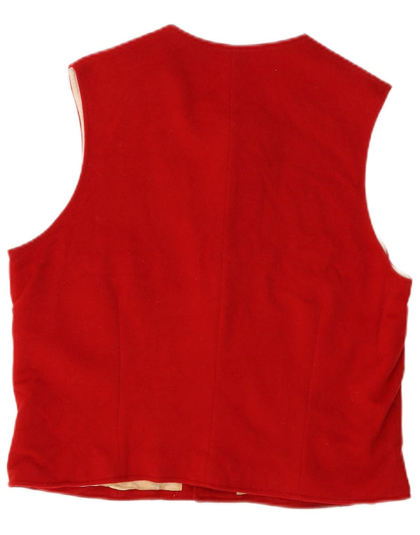 Gilet da donna vintage UK 14 rosso medio