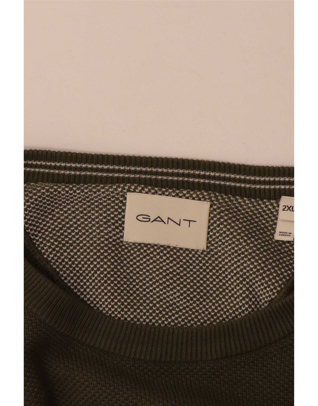 Maglione maglione girocollo da uomo Gant 2XL cotone kaki