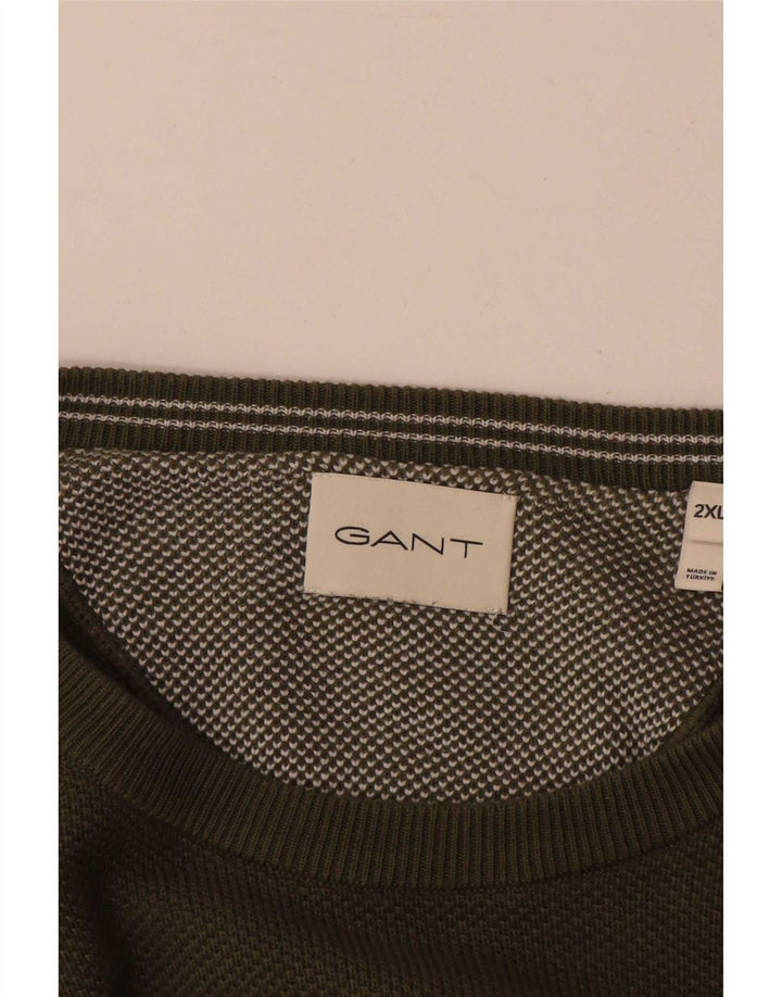 Maglione maglione girocollo da uomo Gant 2XL cotone kaki