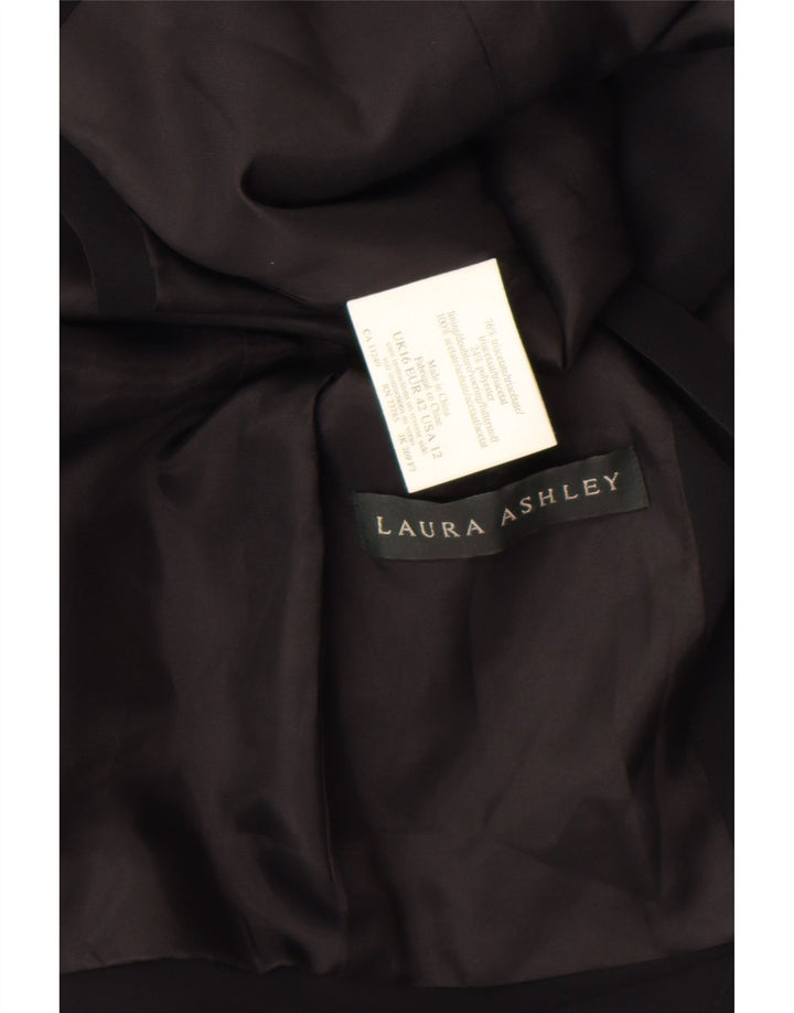 Giacca blazer da donna a 1 bottone Laura Ashley UK 16 grande floreale nero